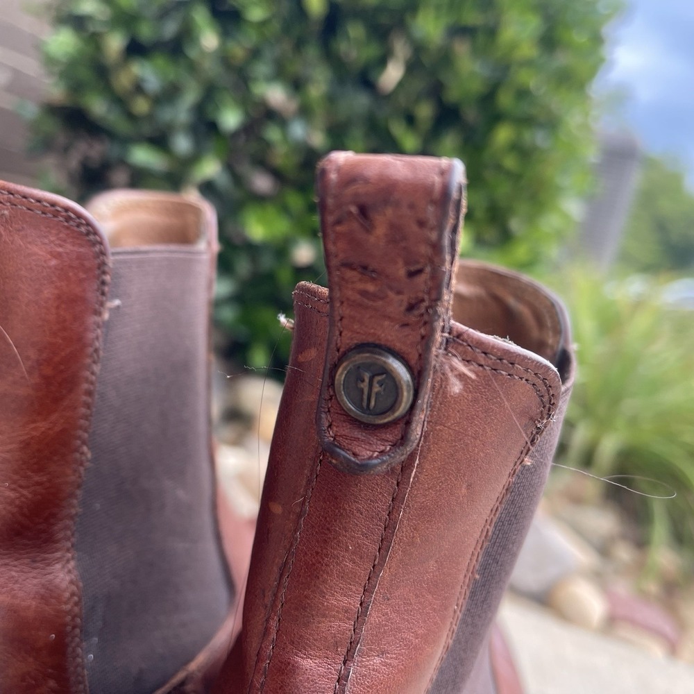 Frye Boots Womens Size 8B Cognac Brown Melissa Chelsea Pull On Leather 3475454 - Picture 7 of 11